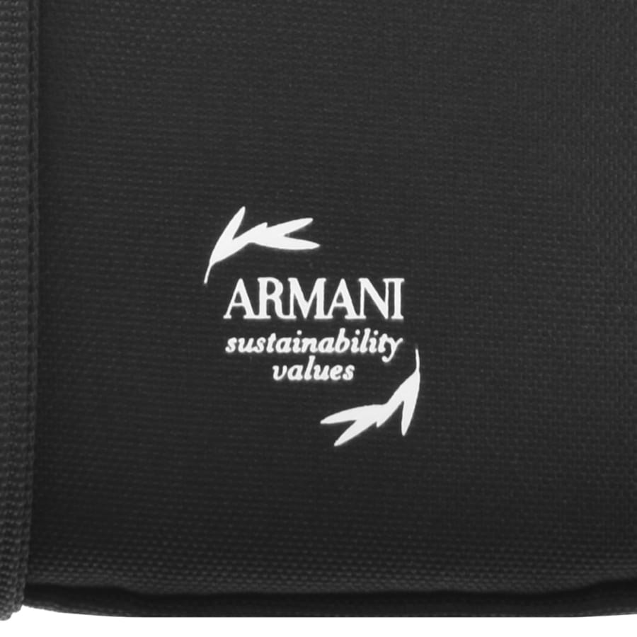 Emporio armani logo shoulder bag black online